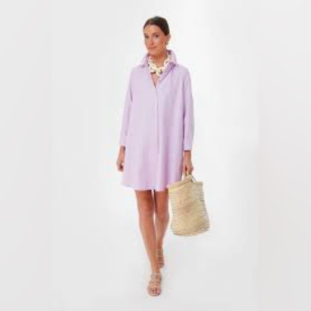 Pomander Place  Oxford Harris NWT lilac shirt dress